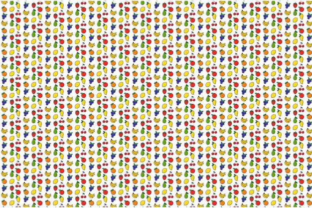 Diseño de fondo de patrón perfecto para ropa textil almohada tela impresión y fruta