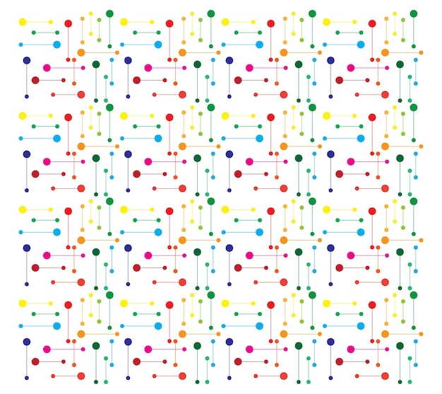 Diseño de fondo de patrón vectorial sin costuras de líneas circulares