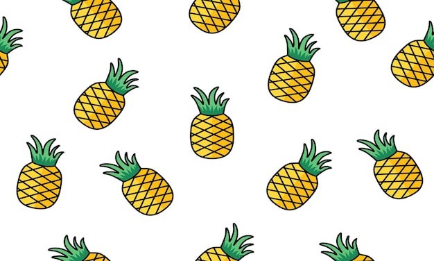 Diseño de fondo de patrones sin fisuras de piña