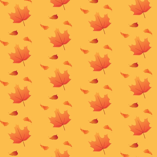 El diseño de fondo con patrones de hojas es adecuado para el tema del otoño.