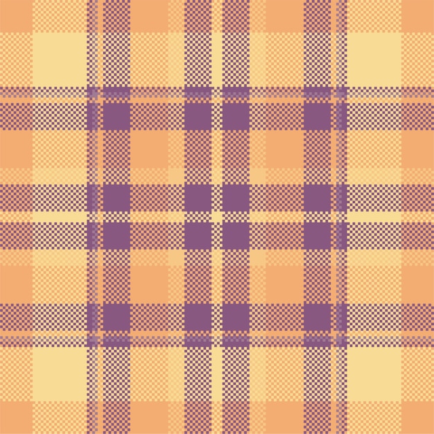 Diseño de fondo de píxeles. Cuadros modernos de patrones sin fisuras. Tela de textura cuadrada. Textil escocés de tartán. Adorno de madras de color de belleza.