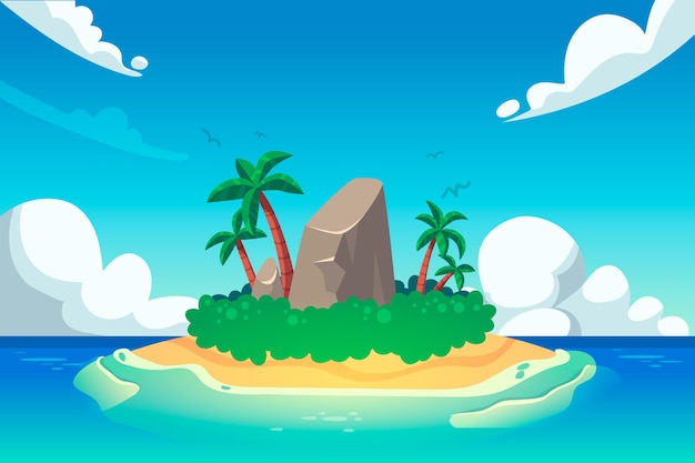 Diseño de fondo plano de verano