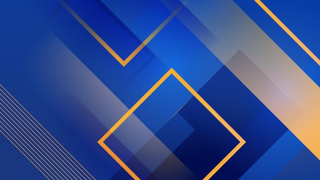 Diseño De Fondo De Plantilla De Banner De Papel Tapiz Geométrico De Líneas Dinámicas Abstractas Amarillas Azules Modernas
