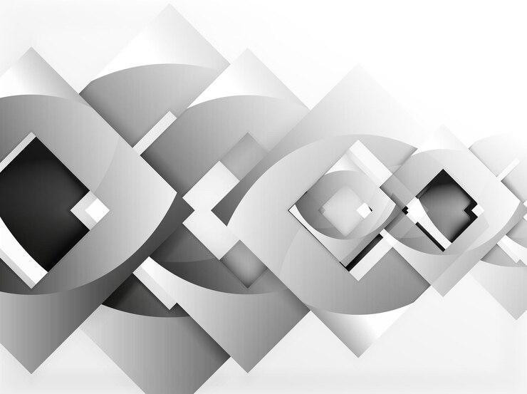 Vector diseño de fondo de plantilla cuadrada de colores blanco y negro vectorial