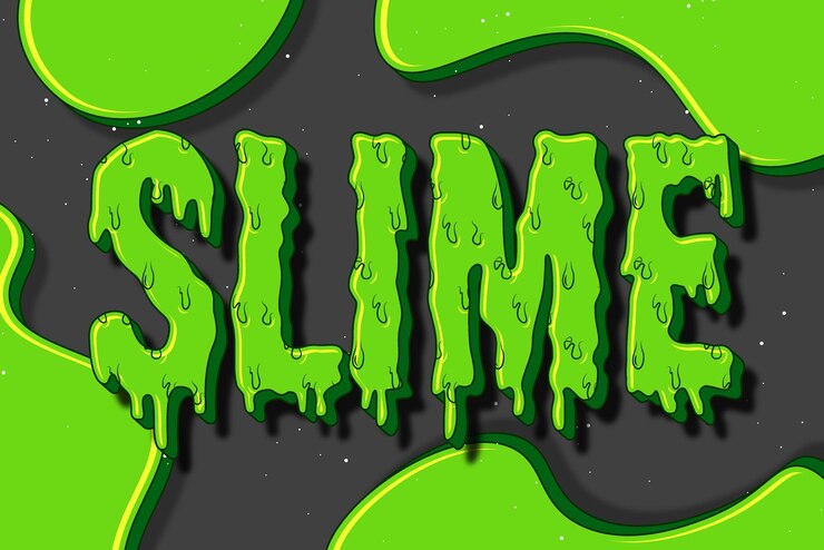 Vector diseño de fondo de plantilla de estilo de fuente de efecto de texto editable de letras de tipografía líquida pegajosa de limo
