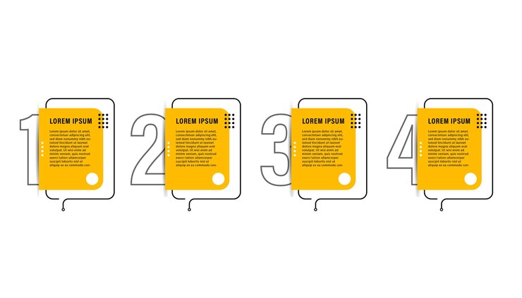 Vector diseño de fondo de plantilla de pasos de infografía empresarial moderna