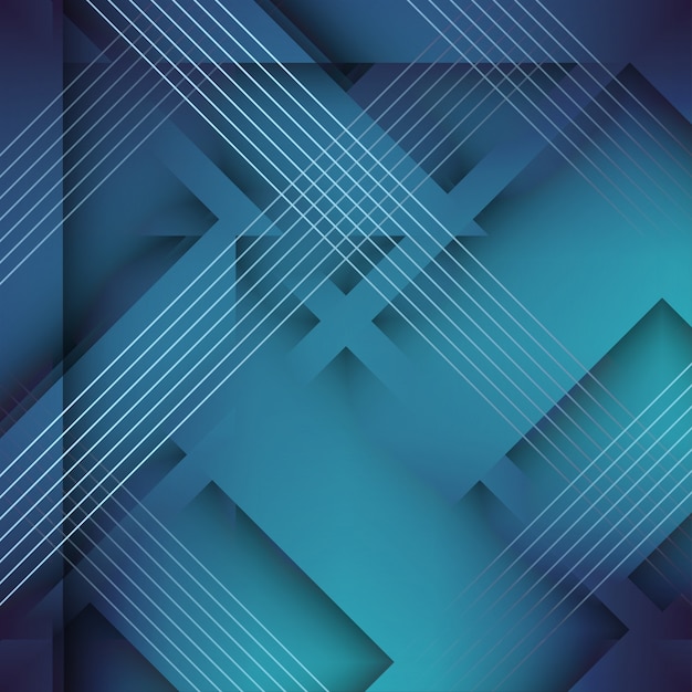 Diseño de fondo poligonal azul