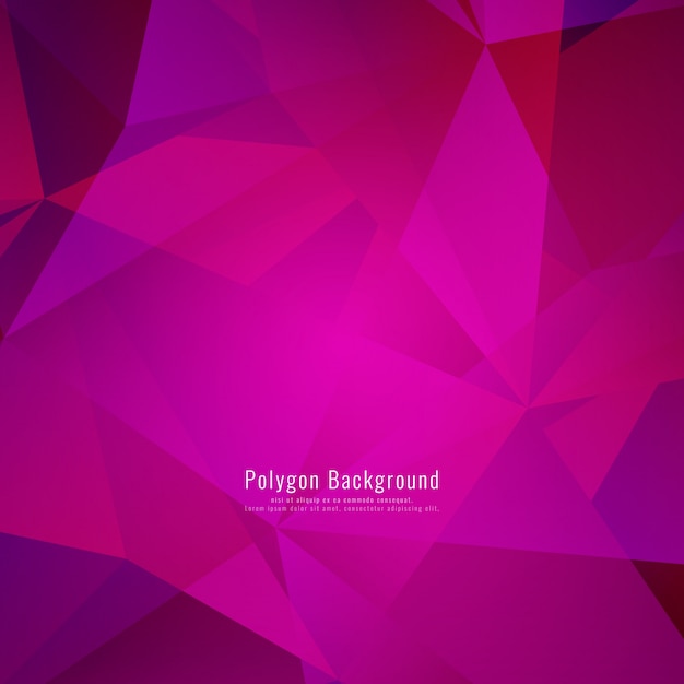 Diseño de fondo poligonal rosado