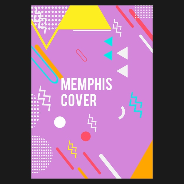 Vector diseño de fondo de portada de memphis