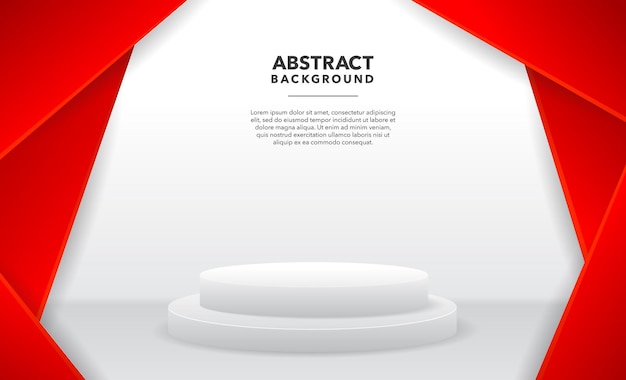 diseño de fondo de producto abstracto moderno blanco rojo