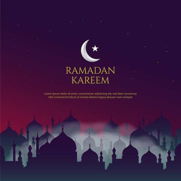 Vector diseño de fondo de ramadan kareem