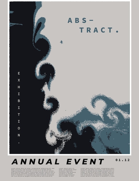 Diseño de fondo de remolino abstracto para folleto de cartel o portada de revista