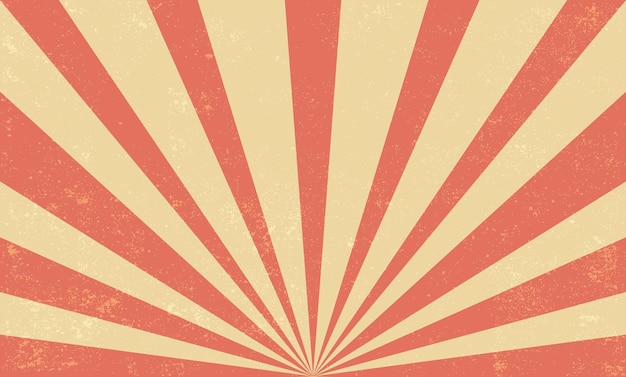 Diseño de fondo retro de explosión de sol rojo