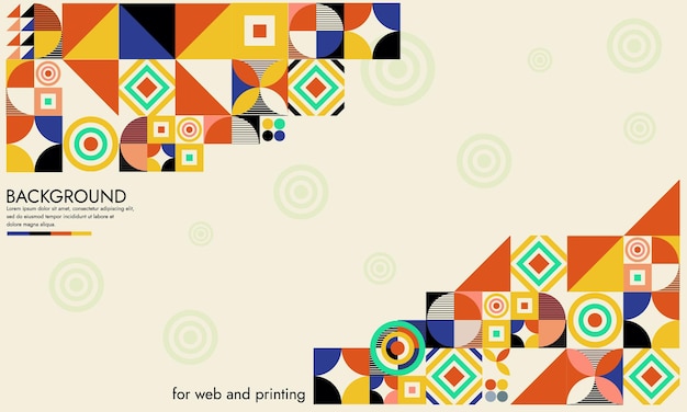 diseño de fondo retro geométrico. ornamento de forma de mosaico abstracto. para certificados, tarjetas, fundas,