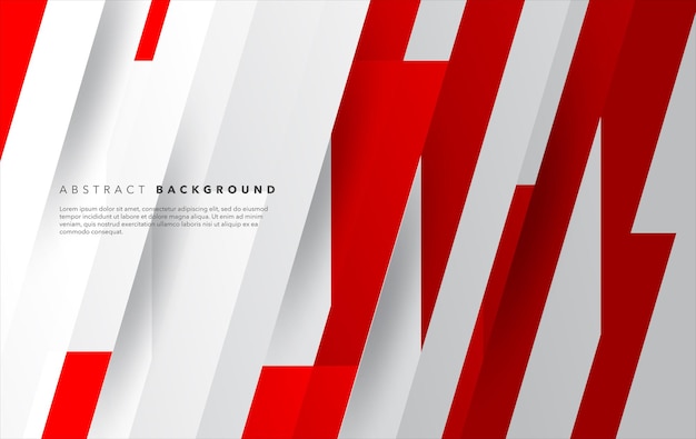 diseño de fondo rojo y blanco abstracto moderno