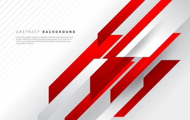 diseño de fondo rojo y blanco abstracto moderno