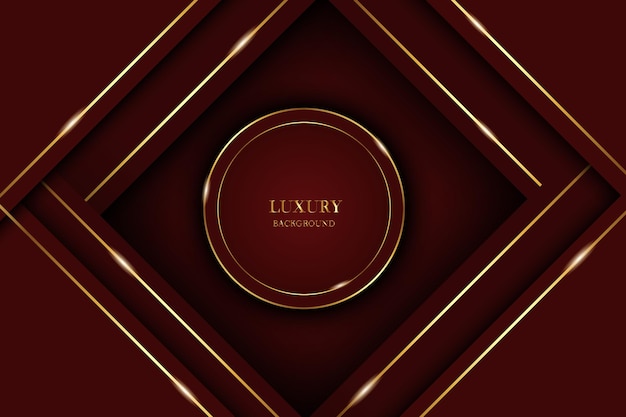 Diseño de fondo rojo dorado de lujo