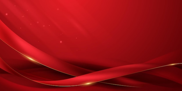 diseño de fondo rojo con lujosos elementos de efecto Ilustración vectorial