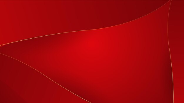 Diseño de fondo rojo con lujosos elementos de efecto línea de fondo dorado diseño vectorial moderno