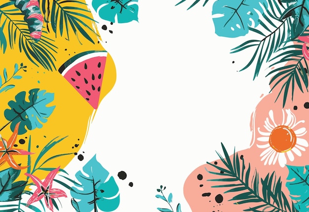 Diseño de fondo de sandía tropical de verano