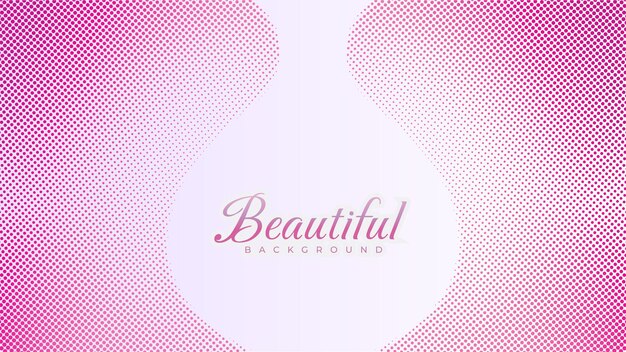 Diseño de fondo de semitono con forma de botella Hermoso patrón de puntos abstractos Degradado de color rosa romántico incluido Estilo de texto editable