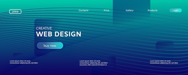 Diseño de fondo del sitio web líneas y formas de onda abstractas