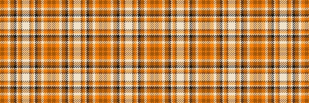 Diseño de fondo de tartan comprobación de producción tejido a cuadros vectorial textura de patrón de repetición textura textil sin costuras en colores naranja y claro
