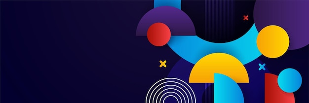 Diseño de fondo de tecnología moderna abstracta colorida Vector diseño de presentación gráfica abstracta plantilla web de fondo de patrón de banner