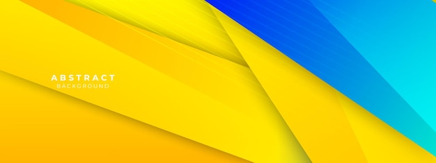 Diseño de fondo de tecnología moderna abstracta de formas geométricas azules y amarillas Diseño de presentación gráfica abstracta de vector patrón de banner fondo de papel tapiz plantilla web