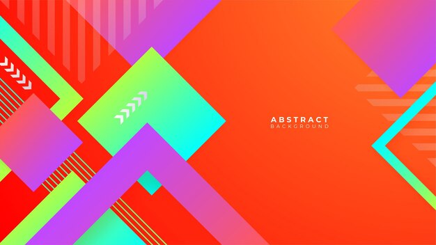 Vector diseño de fondo de tecnología moderna abstracta de formas geométricas de banner vívido vibrante colorido plantilla de web de fondo de patrón de banner de diseño de presentación gráfica abstracta de vector