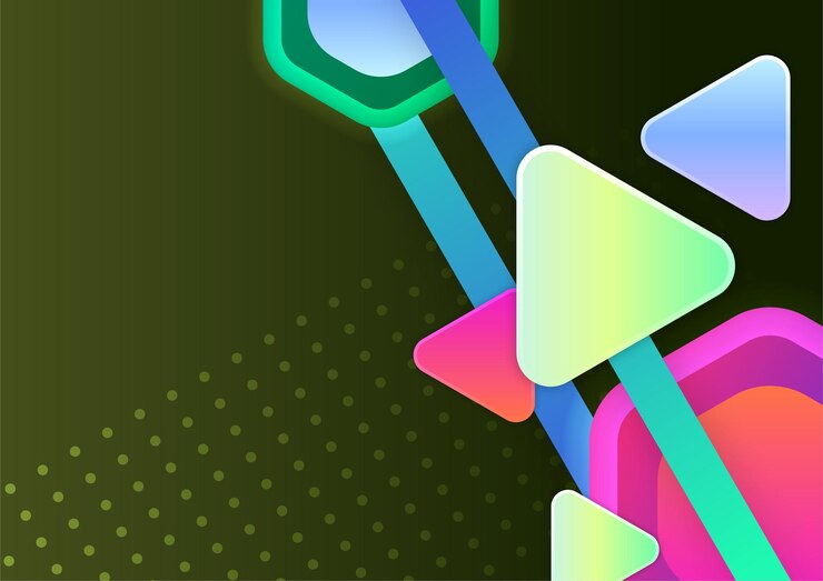 Vector diseño de fondo tecnológico con formas geométricas coloridas fondo vectorial geométrico abstracto
