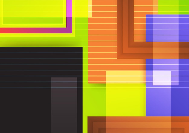 Diseño de fondo tecnológico con formas geométricas coloridas Fondo vectorial geométrico abstracto