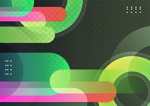 Diseño de fondo tecnológico con formas geométricas coloridas Fondo vectorial geométrico abstracto