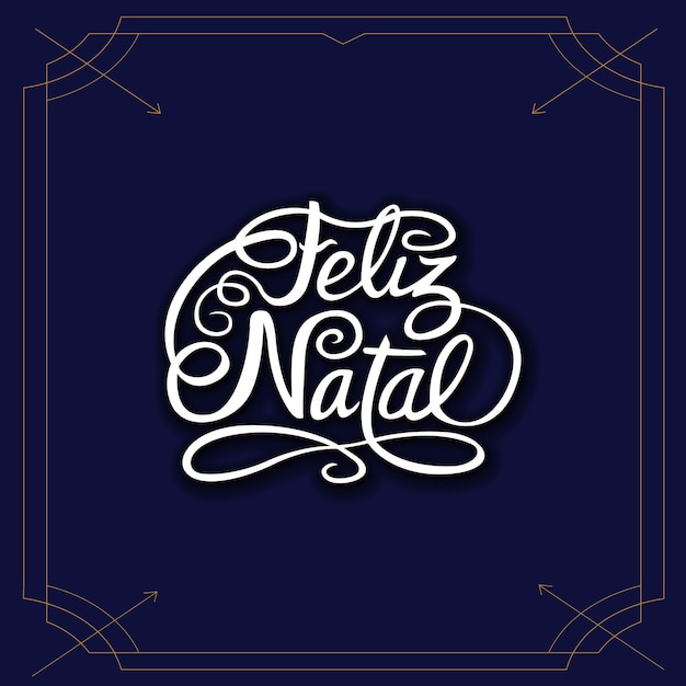 Diseño de fondo de texto de caligrafía feliz natal