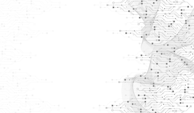 Diseño de fondo de textura de placa de circuito de tecnología moderna