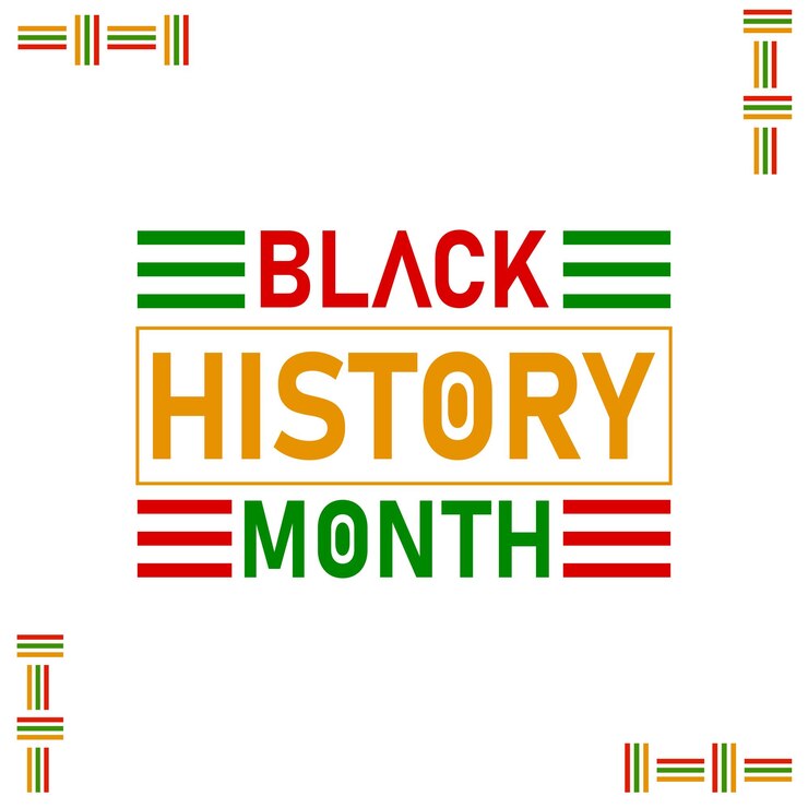 Diseño de fondo tipográfico del mes de la historia afroamericana