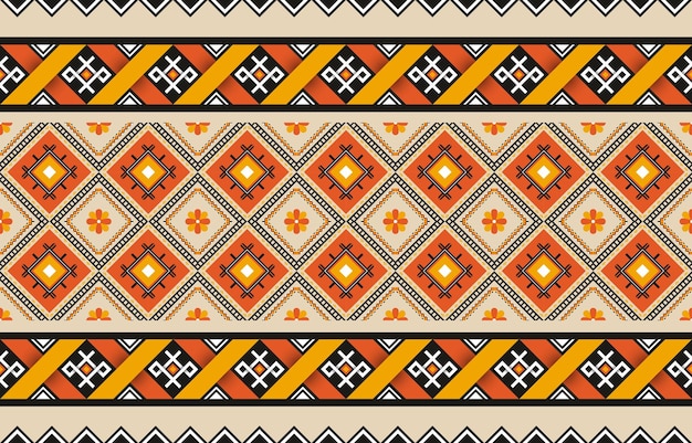 Diseño de fondo tradicional de patrón étnico geométrico para papel tapiz de alfombras envoltura de ropa batik