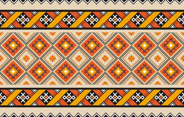 Diseño de fondo tradicional de patrón étnico geométrico para papel tapiz de alfombras envoltura de ropa batik