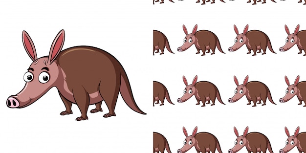 Diseño de fondo transparente con lindo tapir