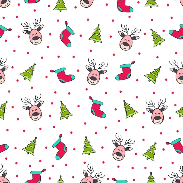 Diseño de fondo transparente de patrón de Navidad
