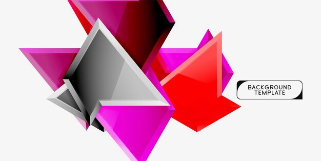 Diseño de fondo triangular bajo poli triángulos multicolores vector