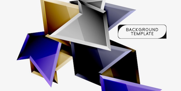 Diseño de fondo triangular bajo poli triángulos multicolores vector