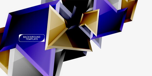 Diseño de fondo triangular bajo poli triángulos multicolores vector