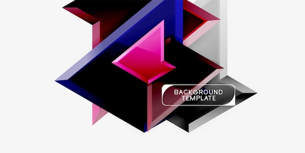 Diseño de fondo triangular bajo poli triángulos multicolores vector