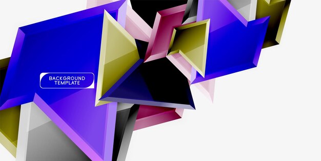 Diseño de fondo triangular bajo poli triángulos multicolores vector
