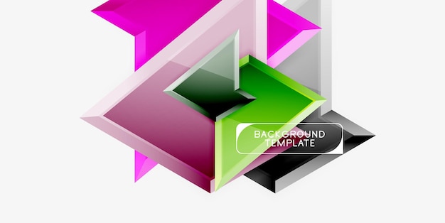 Diseño de fondo triangular bajo poli triángulos multicolores vector