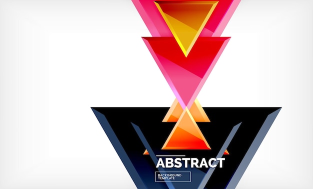 Diseño de fondo triangular de bajo poli triángulos multicolores