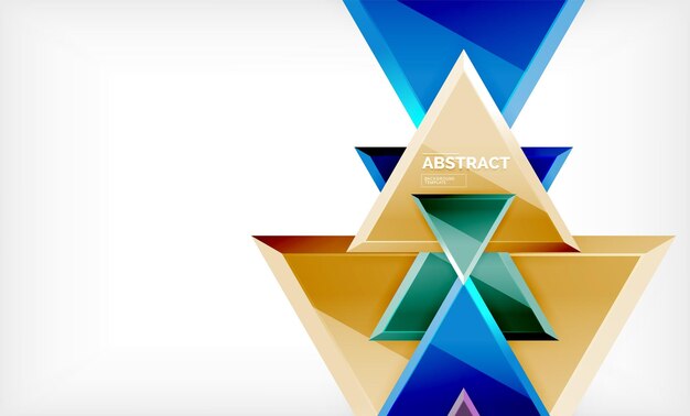 Diseño de fondo triangular de bajo poli triángulos multicolores