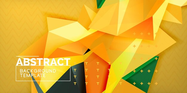 Diseño de fondo triangular de bajo poli