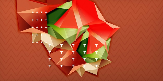 Diseño de fondo triangular de bajo poli